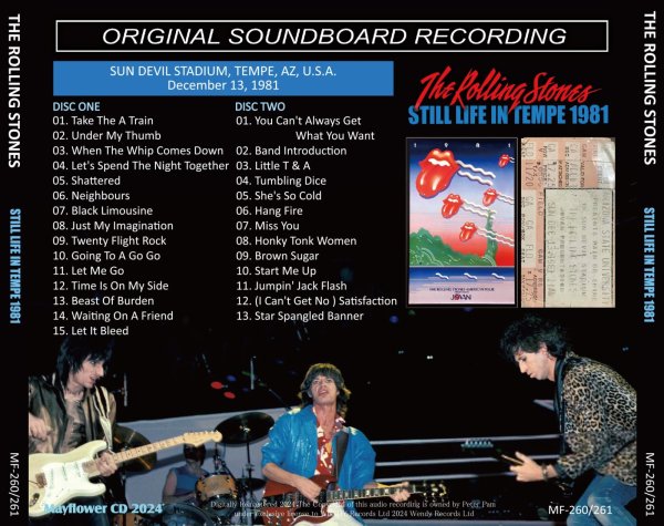 THE ROLLING STONES 1981 STILL LIFE IN TEMPE 2CD MAYFLOWER Lighthouse