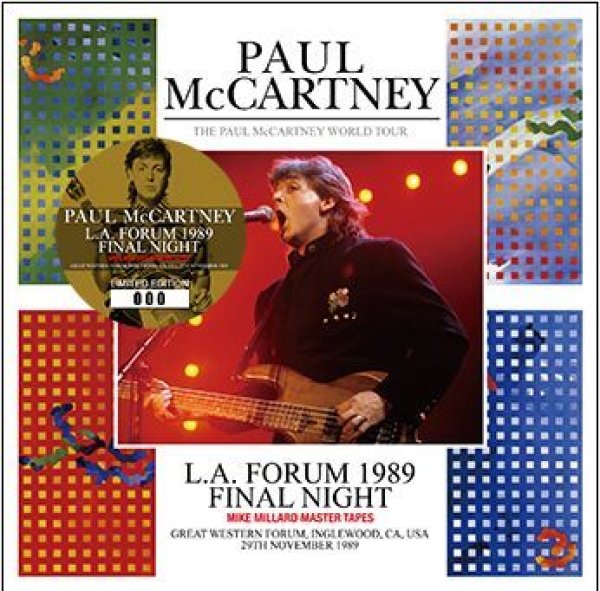 Photo1: PAUL McCARTNEY - L.A. FORUM 1989 FINAL NIGHT: MIKE MILLARD MASTER TAPES 2CD (1)