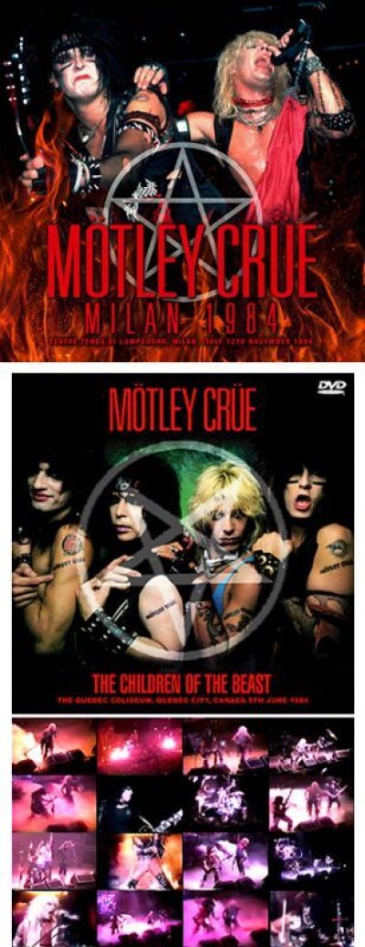 Photo1:  MOTLEY CRUE - MILAN 1984 CDR + Ltd Bonus DVDR "THE CHILDREN OF THE BEAST" [Shades 1236]