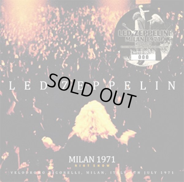 Photo1: LED ZEPPELIN - MILAN 1971: RIOT SHOW CD (1)
