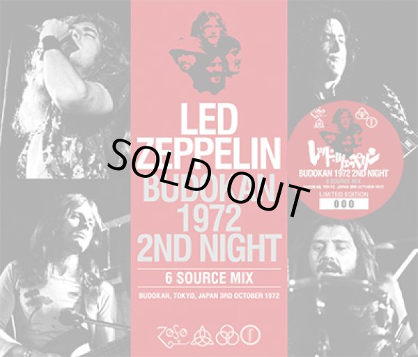 Photo1: LED ZEPPELIN - BUDOKAN 1972 2ND NIGHT: 6 SOURCE MIX 3CD ★★★STOCK ITEM / HOT SPRING SALE★★★ (1)