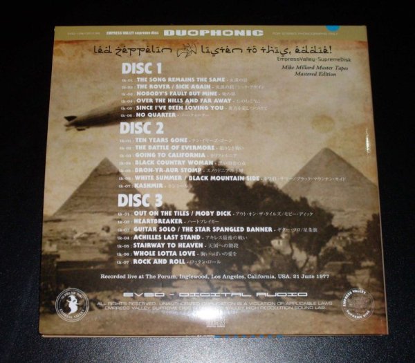 Photo2: LED ZEPPELIN - LISTEN TO THIS EDDIE 3CD MASTERED EDITION  [Empress Valley] ★★★STOCK ITEM / OUT OF PRINT★★★ (2)