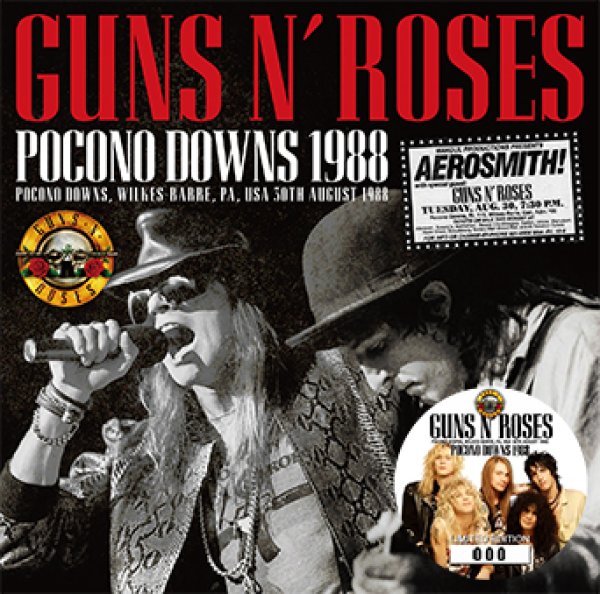 Photo1: GUNS N' ROSES - POCONO DOWNS 1988 CD plus Bonus DVDR "ORANGE COUNTY FAIRGROUNDS 1988 [ZODIAC 468] (1)