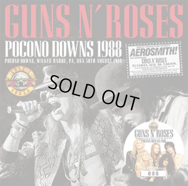 Photo1: GUNS N' ROSES - POCONO DOWNS 1988 CD plus Bonus DVDR "ORANGE COUNTY FAIRGROUNDS 1988 [ZODIAC 468] ★★★STOCK ITEM / SPECIAL PRICE★★★ (1)