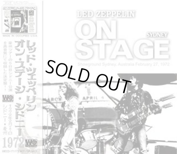 Photo1: LED ZEPPELIN - ON STAGE SYDNEY 2CD [WENDY] ★★★STOCK ITEM / OUT OF PRINT★★★ (1)