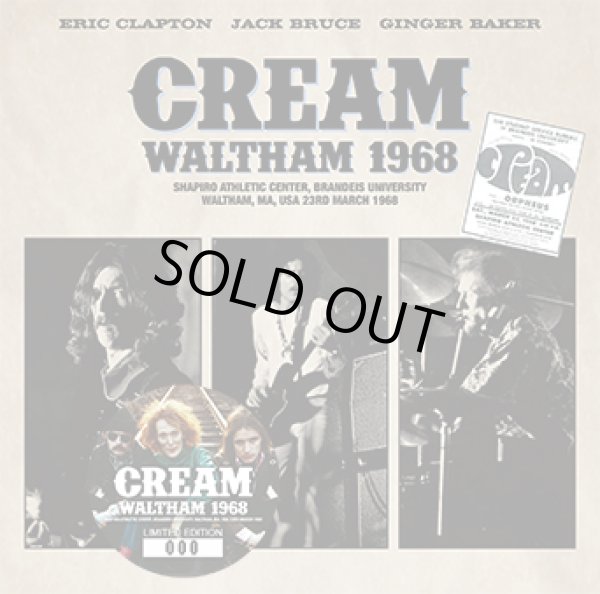 Photo1: CREAM - WALTHAM 1968 2CD [Beano-215] ★★★STOCK ITEM / OUT OF PRINT / HOT WINTER SALE★★★ (1)