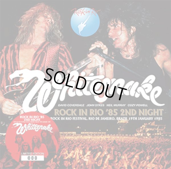 Photo1: WHITESNAKE - ROCK IN RIO '85 2ND NIGHT CD plus Bonus DVDR "ROCK IN RIO '85 2ND NIGHT: THE VIDEO [ZODIAC 497] (1)