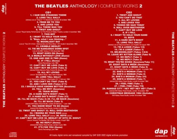 Photo2: THE BEATLES - ANTHOLOGY : COMPLETE WORKS 2 2CD [DAP] (2)