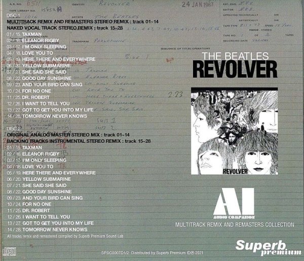 Photo2: THE BEATLES - REVOLVER : AI - AUDIO COMPANION MULTITRACK REMIX AND REMASTERS COLLECTION 2CD  [Superb Premium] (2)