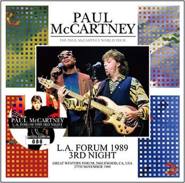 Photo1: PAUL McCARTNEY - L.A. FORUM 1989 3RD NIGHT 2CD (1)