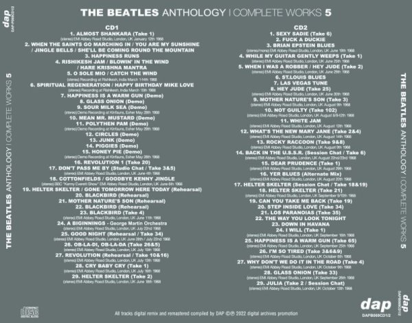 Photo2: THE BEATLES - ANTHOLOGY : COMPLETE WORKS 5 2CD [DAP] (2)