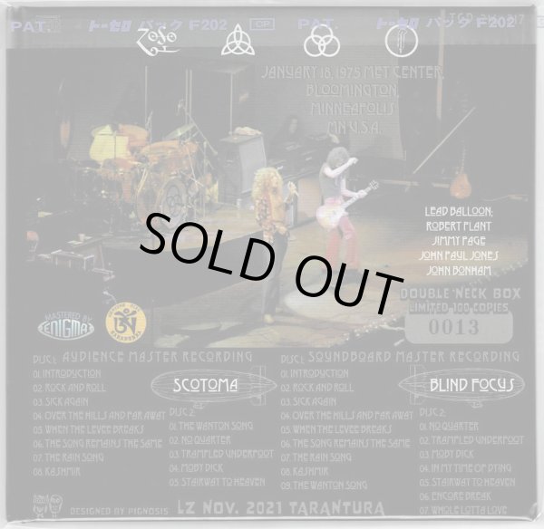 Photo2: LED ZEPPELIN - TWO AND A HALF FINGER SHOW 4CD DOUBLE NECK LIMITED 100 COPIES ONLY! [TARANTURA] ★★★STOCK ITEM / OUT OF PRINT / VERY RARE★★★ (2)