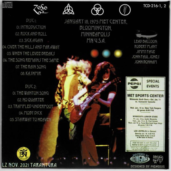 Photo4: LED ZEPPELIN - TWO AND A HALF FINGER SHOW 4CD DOUBLE NECK LIMITED 100 COPIES ONLY! [TARANTURA] ★★★STOCK ITEM / OUT OF PRINT / VERY RARE★★★ (4)