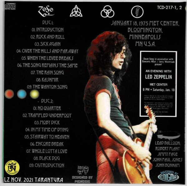 Photo6: LED ZEPPELIN - TWO AND A HALF FINGER SHOW 4CD DOUBLE NECK LIMITED 100 COPIES ONLY! [TARANTURA] ★★★STOCK ITEM / OUT OF PRINT / VERY RARE★★★ (6)