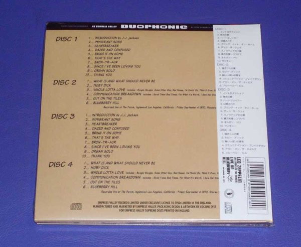 Photo2: LED ZEPPELIN – LIVE ON BLUEBERRY HILL 4CD OBI (EMPRESS VALLEY) ★★★STOCK ITEM / OUT OF PRINT ★★★ (2)