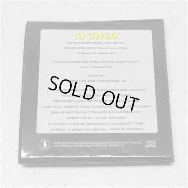 Photo3: LED ZEPPELIN - THE MAXIMUM DESTROYER 3CD + 2DVD-Audio BOX  LIMITED EDITION [EMPRESS VALLEY] ★★★STOCK ITEM / OUT OF PRINT / SPECIAL PRICE ★★★ (3)