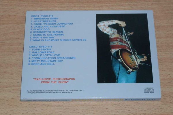 Photo2: LED ZEPPELIN - IN CONCERT IN COPENHAGEN LONG BOX 2CD [EMPRESS VALLEY] ★★★STOCK ITEM / OUT OF PRINT★★★ (2)
