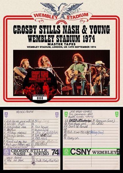 Photo1: CROSBY, STILLS, NASH & YOUNG - WEMBLEY STADIUM 1974: MASTER TAPES 3CD [ZION-228] (1)