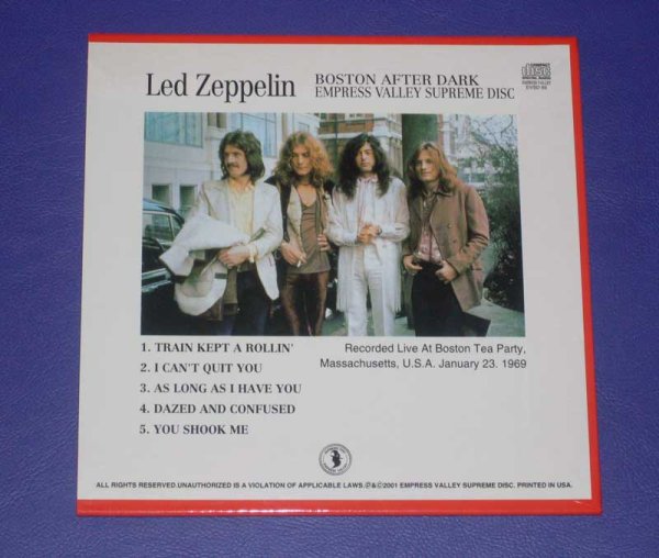 Photo3: LED ZEPPELIN - BOSTON AFTER DARK CD [EMPRESS VALLEY] ★★★STOCK ITEM / OUT OF PRINT /SPECIAL PRICE★★★ (3)