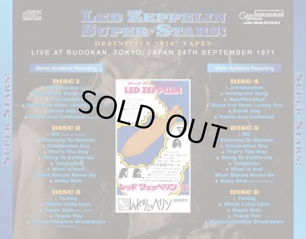 Photo2: LED ZEPPELIN - SUPER STARS!: DEFINITIVE 924 TAPES 6CD [GRAF ZEPPELIN] ★★★STOCK ITEM / OUT OF PRINT★★★ (2)