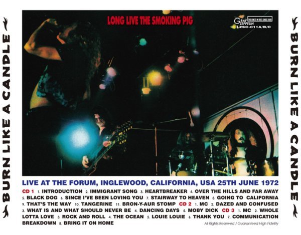 Photo2: LED ZEPPELIN - BURN LIKE A CANDLE (2nd Edition) 3CD+Limited Poster [Graf Zeppelin] (2)