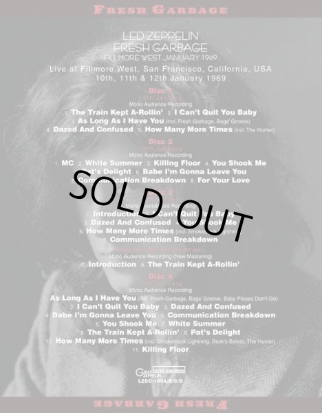 Photo2: LED ZEPPELIN - FRESH GARBAGE: FILLMORE WEST JANUARY 1969 4CD [GRAF ZEPPELIN] ★★★STOCK ITEM / OUT OF PRINT★★★ (2)