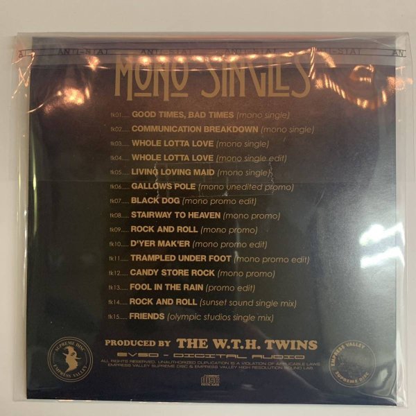 Photo2: LED ZEPPELIN - MONO SINGLES CD EMPRESS VALLEY ★★★STOCK ITEM / OUT OF PRINT / SPECIAL PRICE ★★★ (2)