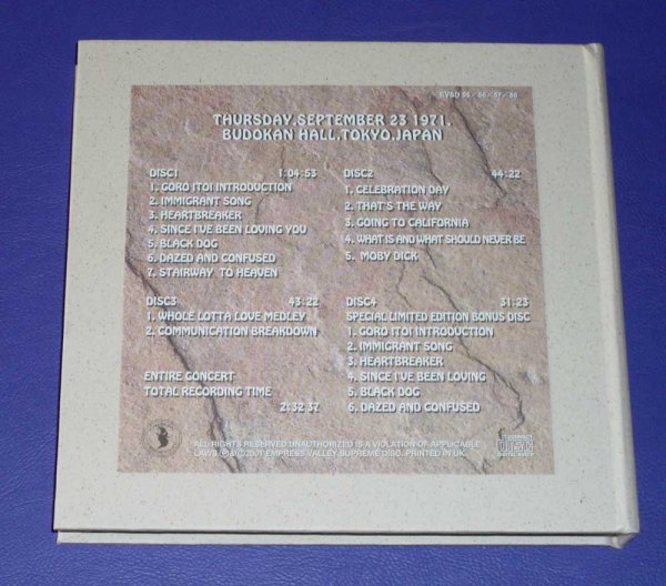 Photo2: LED ZEPPELIN - FIRST ATTACK OF THE RISING OF THE SUN 4CD [EMPRESS VALLEY] ★★★STOCK ITEM / OUT OF PRINT ★★★ (2)