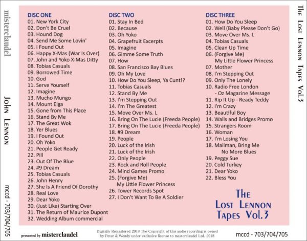 Photo2: JOHN LENNON - THE LOST LENNON TAPES VOL.3 3CD [MISTERCLAUDEL] (2)