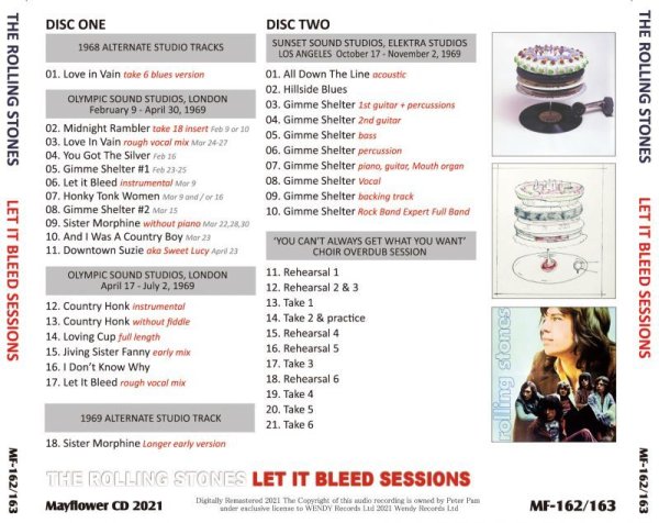 Photo2: THE ROLLING STONES - LET IT BLEED SESSIONS 2CD [MAYFLOWER] (2)