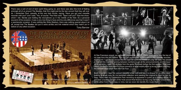 Photo3: THE BEATLES - BEATLES' LAST CONCERT at CANDLESTICK PARK 1966 CD + 2DVD [MISTERCLAUDEL] (3)