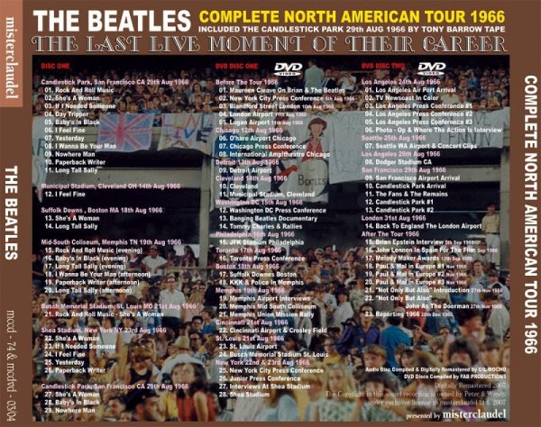 Photo2: THE BEATLES - COMPLETE NORTH AMERICAN TOUR 1966 2CD + DVD  [MISTERCLAUDEL] (2)
