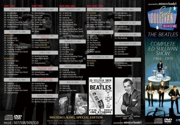 Photo2: THE BEATLES - COMPLETE ED SULLIVAN SHOW 1962-1970 2CD + 2DVD [MISTERCLAUDEL] (2)