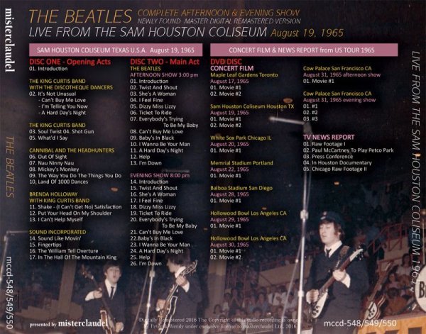 Photo2: THE BEATLES - LIVE FROM THE SAM HOUSTON COLISEUM 1965 2CD + DVD [MISTERCLAUDEL] (2)