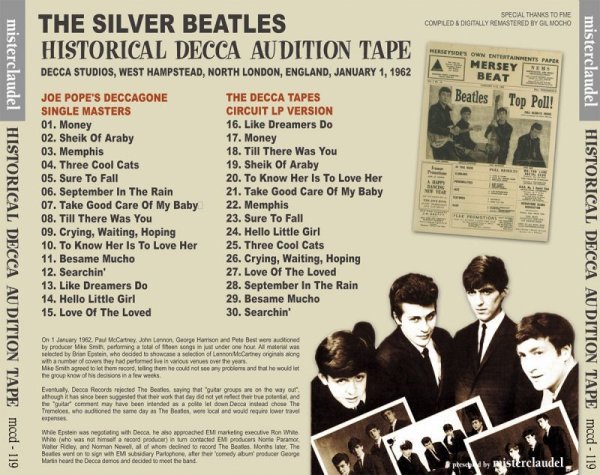 Photo2: THE BEATLES - HISTORICAL DECCA AUDITION TAPE CD [MISTERCLAUDEL] (2)
