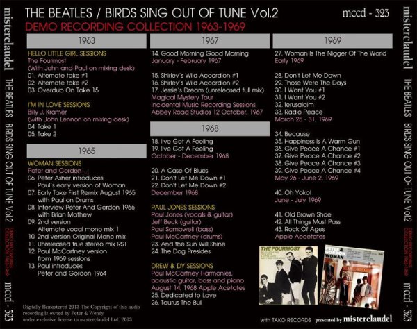 Photo2: THE BEATLES - BIRDS SING OUT OF TUNE VOL.2 CD [MISTERCLAUDEL] (2)
