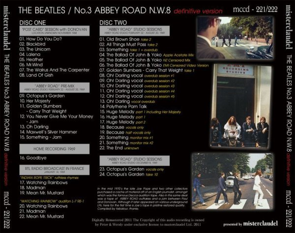 Photo2: THE BEATLES - NO.3 ABBEY ROAD N.W.8 2CD [MISTERCLAUDEL] (2)