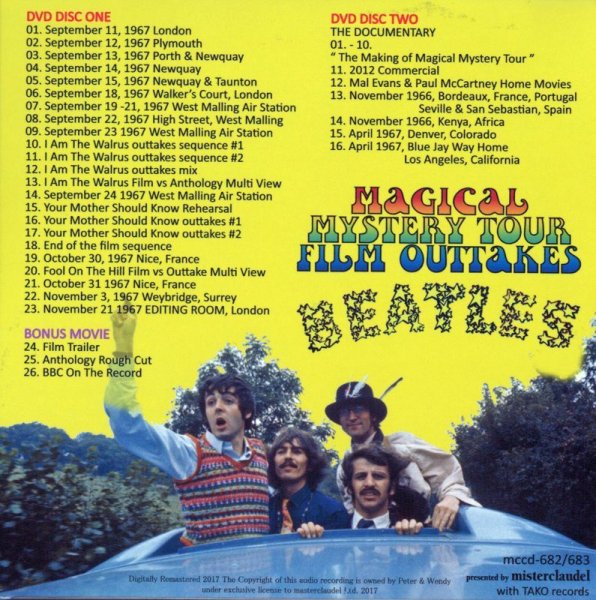 Photo2: THE BEATLES - MAGICAL MYSTERY TOUR FILM OUTTAKES 2DVD [MISTERCLAUDEL] (2)
