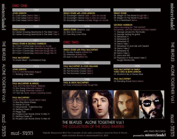 Photo2: THE BEATLES - ALONE TOGETHER VOL.1 2CD [MISTERCLAUDEL] (2)