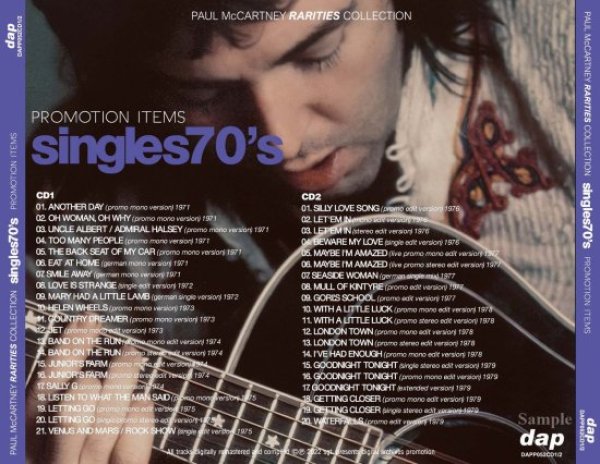 Photo2: PAUL McCARTNEY - PROMOTION ITEMS  :  SINGLES 1970'S  2CD [DAP] (2)