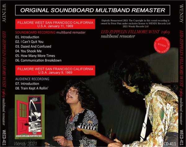 Photo2: LED ZEPPELIN - 1969 FILLMORE WEST MULTIBAND REMASTER CD [WENDY] (2)