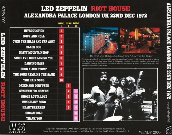 Photo2: LED ZEPPELIN - RIOT HOUSE 3CD [WENDY] (2)