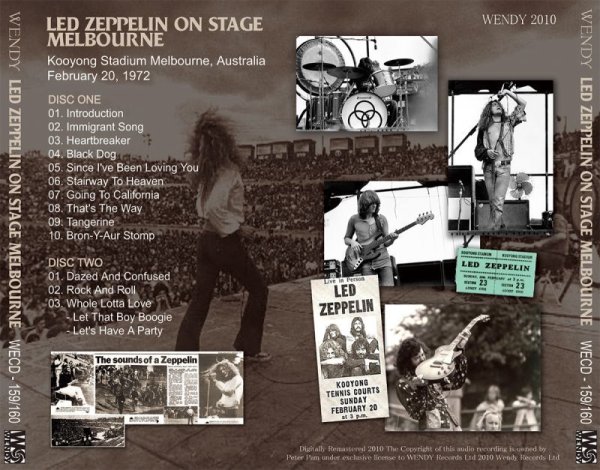 Photo2: LED ZEPPELIN - ON STAGE MELBOURNE 2CD [WENDY] (2)