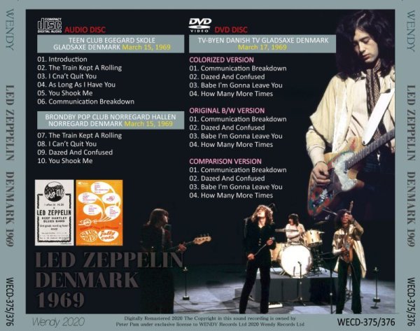 Photo2: LED ZEPPELIN - 1969 DENMARK CD+DVD [WENDY] (2)