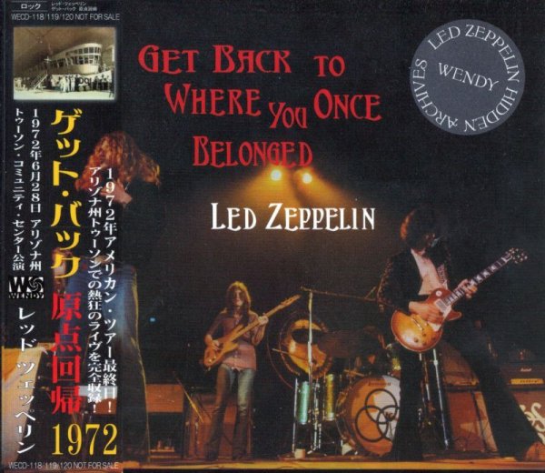 Photo1: LED ZEPPELIN - GET BACK TO WHERE YOU ONCE BELONGED 3CD [WENDY] (1)