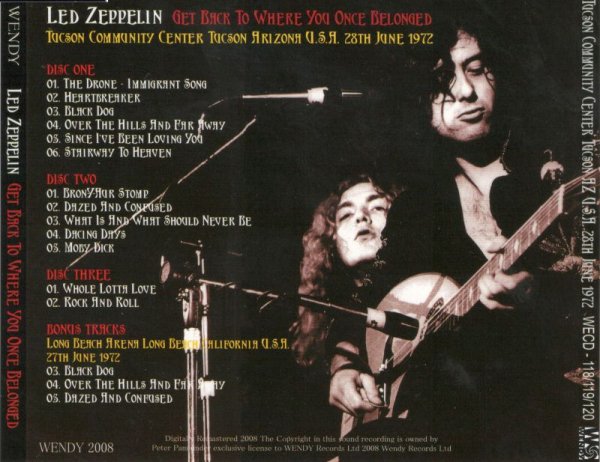 Photo2: LED ZEPPELIN - GET BACK TO WHERE YOU ONCE BELONGED 3CD [WENDY] (2)