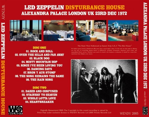 Photo2: LED ZEPPELIN - DISTURBANCE HOUSE 2CD [WENDY] (2)