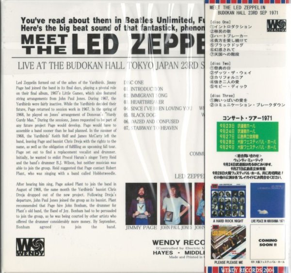 Photo2: LED ZEPPELIN - MEET THE LED ZEPPELIN 3CD [WENDY] (2)