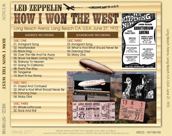 Photo2: LED ZEPPELIN - HOW I WON THE WEST 3CD [WENDY] (2)