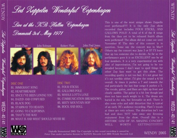 Photo2: LED ZEPPELIN - WONDERFUL COPENHAGEN 2CD [WENDY] (2)
